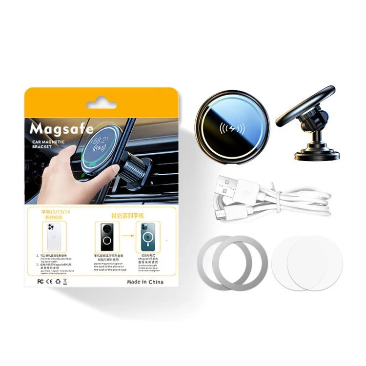 TBD06056728_B8.webp 15W Car Magnetic Wireless Charging Phone Holder Alloy Base - Image 9