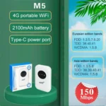 4G / 5G Mobile Pocket WiFi Car Portable SIM Card Router - Image 2