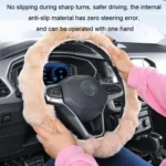 38cm Plush Soft Warm Car Steering Wheel Cover Without Inner Ring - Image 6