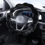 38cm Plush Soft Warm Car Steering Wheel Cover Without Inner Ring - Image 9