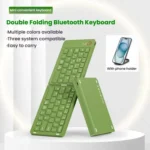 B023 Two Folding Portable Mini Wireless Bluetooth Keyboard Cell Phone Laptop Notebook Office Keyboard - Image 3