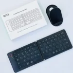 B023 Two Folding Portable Mini Wireless Bluetooth Keyboard Cell Phone Laptop Notebook Office Keyboard - Image 9