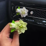 Car Aromatherapy Diffuser Stone Auto Air Vent Gardenia Decorative Fragrance - Image 4