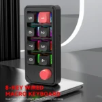 MKESPN 8-Key Wired Hot-Swappable Macro Definition Gaming Mechanical Keyboard With Knob - Image 5