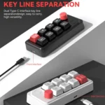 MKESPN 8-Key Wired Hot-Swappable Macro Definition Gaming Mechanical Keyboard With Knob - Image 6