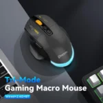 MKESPN W601 Silent Wireless Tri-mode Macro Gaming Mouse Carbon Fiber 12800DPI Bluetooth Mouse - Image 6