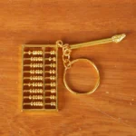 Zinc Alloy Gold Plated Daily Charm Abacus Keychain