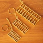 Zinc Alloy Gold Plated Daily Charm Abacus Keychain - Image 2