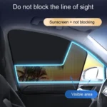 Universal Magnetic Car Sunshade Double Splicing Design Breathable Car Curtains - Image 6