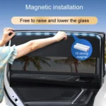 Universal Magnetic Car Sunshade Double Splicing Design Breathable Car Curtains - Image 7