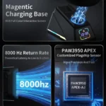 Ajazz AJ159 APEX Gaming Mouse PAW3395 Wireless Tri-Mode Lightweight With Charging Dock Mouse - Image 6