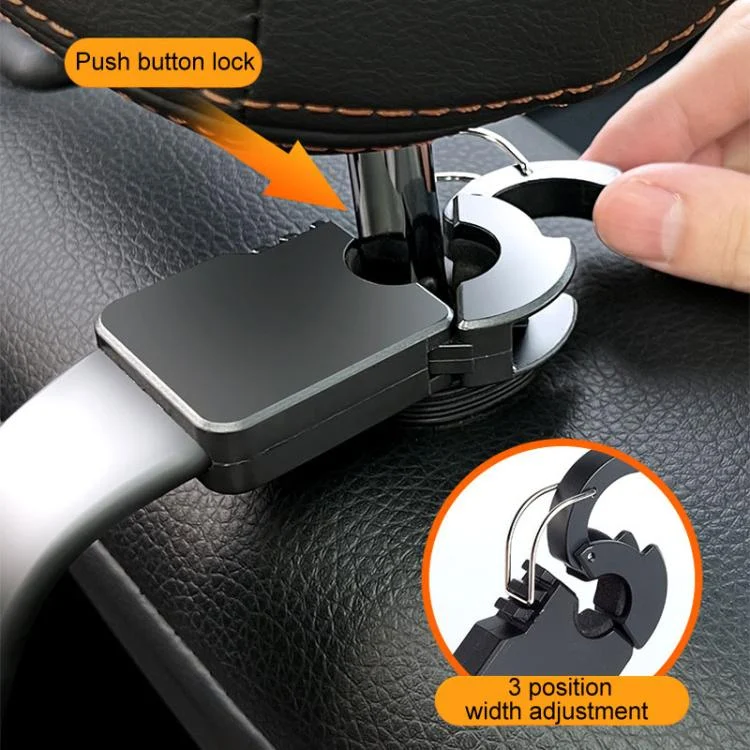 TBD06057589_B4.webp Car Rear Seat Headrest Multifunctional Rotating Telescopic Cell Phone Holder Hooks - Image 5