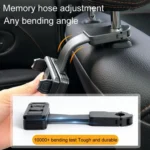 Car Rear Seat Headrest Multifunctional Rotating Telescopic Cell Phone Holder Hooks - Image 6