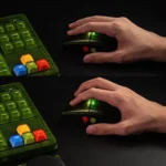 8BitDo Retro R8 Green Translucent Wireless Mouse With Charging Base - Image 3