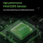 8BitDo Retro R8 Green Translucent Wireless Mouse With Charging Base - Image 4