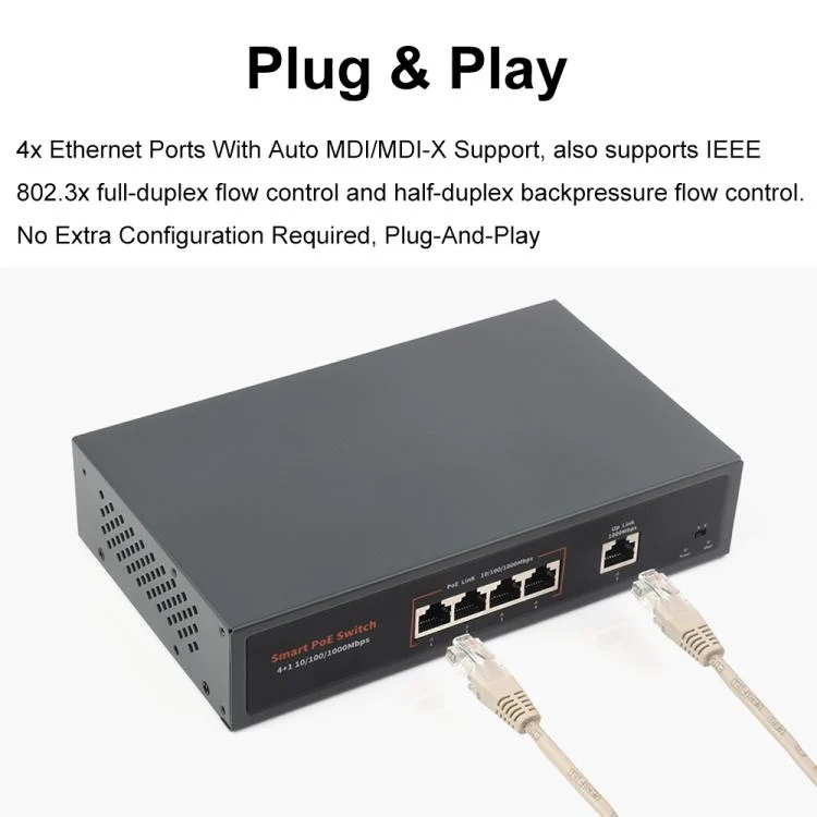 TBD06057771_B5.webp Waveshare 120W Industrial 4-Ports Gigabit Ethernet PoE Switch - Image 6