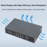 Waveshare 120W Industrial 4-Ports Gigabit Ethernet PoE Switch - Image 9