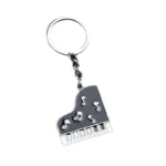 Diamond Dripping Glue Piano Metal Keychain Pendant