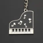 Diamond Dripping Glue Piano Metal Keychain Pendant - Image 2