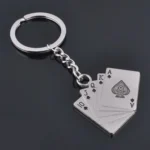 Poker Metal Car Key Chain Pendant