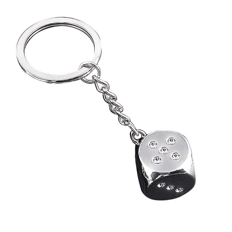 TBD0605801801A.webp Dice Metal Keychain Pendant - Image 1