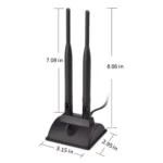 2.4G/5G Dual-Band Antenna with 2 RP-SMA Male Connector Wireless WIFI Router Network Card High Gain Extension Antenna - Image 3