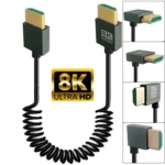 8K 60HZ HDMI 2.1 Spring Cable 0.5m Length - Image 2