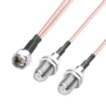 F-Splitter Coaxial RF Cable F Male To Dual Female Splitter - Image 5