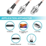 F-Splitter Coaxial RF Cable F Male To Dual Female Splitter - Image 6