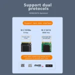 Blueendless 2818SN M.2 Nvme / Sata Dual-protocol Mobile Hard Disk Box - Image 7