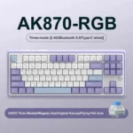 Ajazz AK870 Wireless Bluetooth Tri-mode Mechanical Keyboard RGB DIY Custom Hot Swap Gaming Keyboard - Image 9
