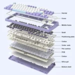 Ajazz AK870 Wireless Bluetooth Tri-mode Mechanical Keyboard RGB DIY Custom Hot Swap Gaming Keyboard - Image 4