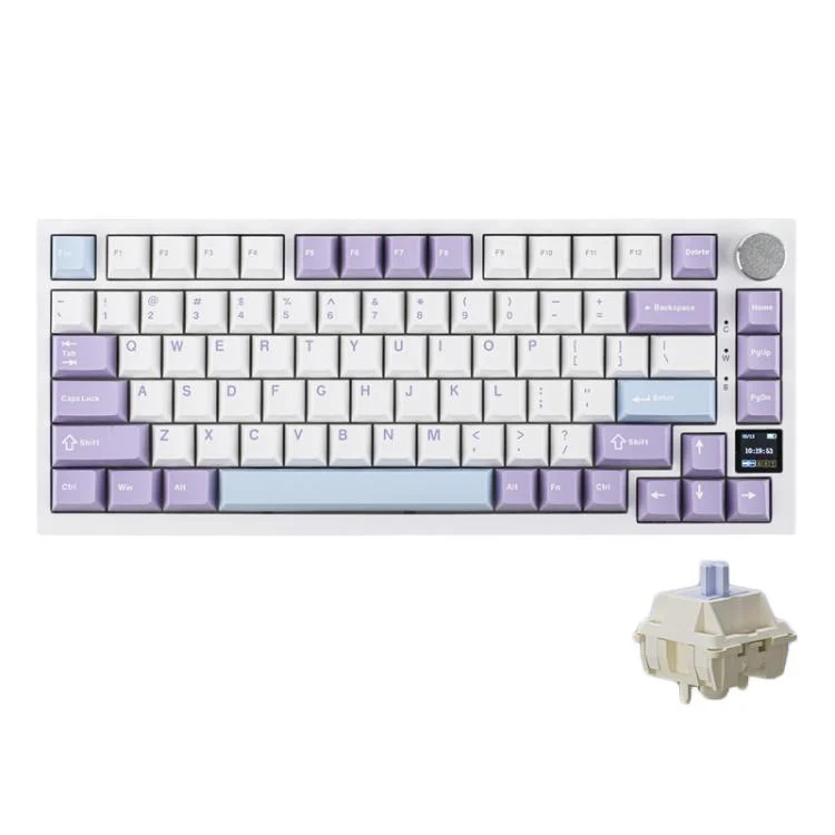 Ajazz AK820 Pro Wireless Bluetooth Tri- mode Custom Hot Swap Gasket Mechanical Gaming Keyboard With TFT Screen
