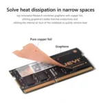 2pcs /Pack JEYI Pure Copper Graphene Laptop Memory Heatsink Radiator for DDR5 DDR4 DDR3 - Image 4