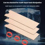 M.2 2280 NVME SSD Pure Copper Heatsink Radiator For Laptops / PCs - Image 5