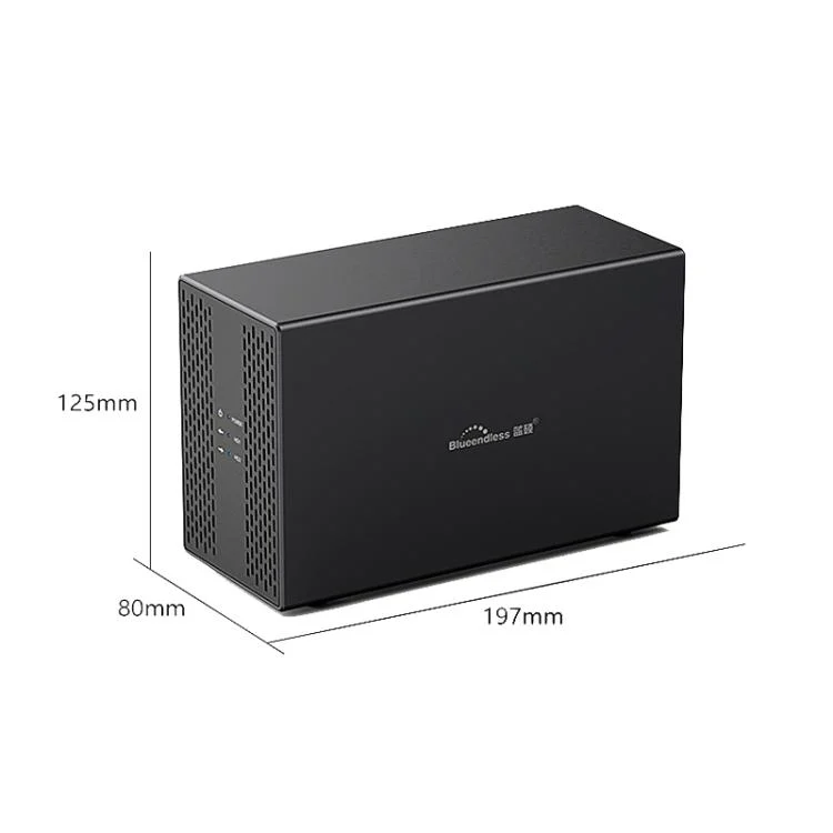 TBD06058295_B1.webp Blueendless DB3502F USB3.0/Type-C Non-array 2.5/3.5-inch Dual-Bay Mobile Hard Disk Box - Image 2