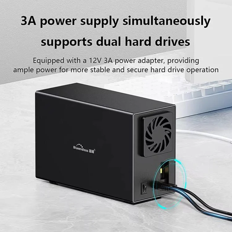 TBD06058295_B6.webp Blueendless DB3502F USB3.0/Type-C Non-array 2.5/3.5-inch Dual-Bay Mobile Hard Disk Box - Image 7