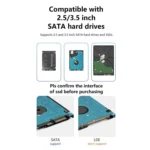 Blueendless DB3502F USB3.0/Type-C Non-array 2.5/3.5-inch Dual-Bay Mobile Hard Disk Box - Image 8