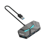 7 In 1 USB 2.0 Hub Splitter Colorful Ambient Light Type-C Docking Station Laptop Multi-Port Adapter