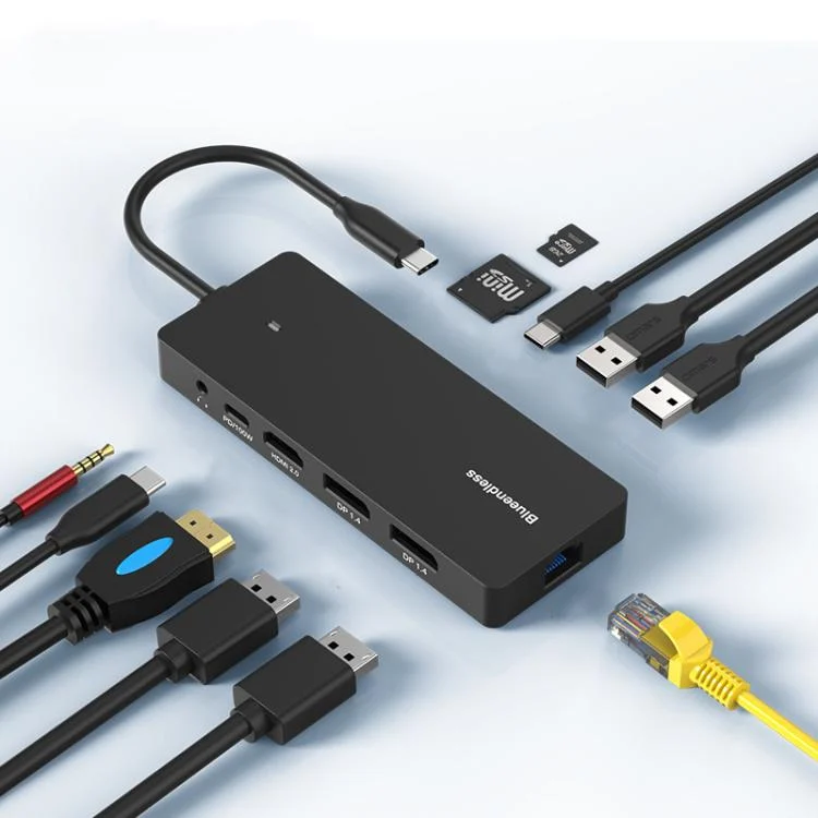 TBD0605832601.webp Blueendless Type-C Gigabit Ethernet Port Multi-Screen Different Display HUB - Image 1