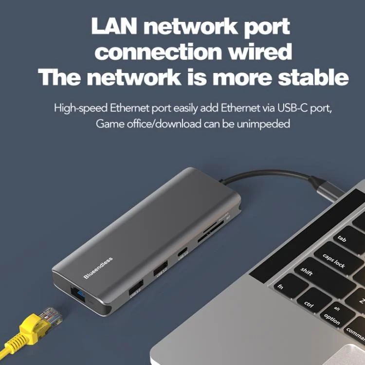 TBD06058340_B3.webp Blueendless Multifunctional Type-C HD Gigabit Network Docking Station - Image 4