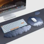 3pcs / Set Cloudy Gradient Memory Foam Silicone Wrist And Keyboard Mouse Pad - Image 2