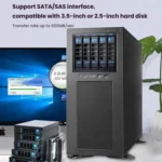 5-Bay Hot Swap Hard Drive Cage 3.5"/2.5" HDD/SSD Compatible For 3x5.25" Optical Drive Position - Image 3
