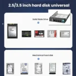 5-Bay Hot Swap Hard Drive Cage 3.5"/2.5" HDD/SSD Compatible For 3x5.25" Optical Drive Position - Image 5