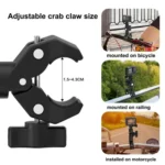Camera Clip Motorcycle Bicycle Handlebar Crab Clamp For Sports Camera - Image 4