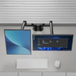 17-32 Inch Dual Monitor Mount Gas Spring 360 Degree Heavy Duty Floating Desk Arm - Image 3