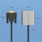 VGA To HDMI Converter For Computer Monitor Cable Adapter With Audio Power Supply - Image 5