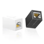 Mindpure AD043 2pcs Network Cable Pair Connector Extender Adapter RJ45 Network Gigabit Dual Pass-through Broadband Crystal Heads