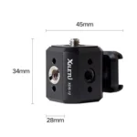 XILETU Tripod Screw Hole Adapter with Cold Shoe 3/8 inch 1/4 inch Thread Holes ARRI Positioning Hole - Image 7