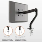 For 15-32 Inch Monitor Bracket Adjustable Gas Spring Computer Screen Desk Mount Stand - Image 8